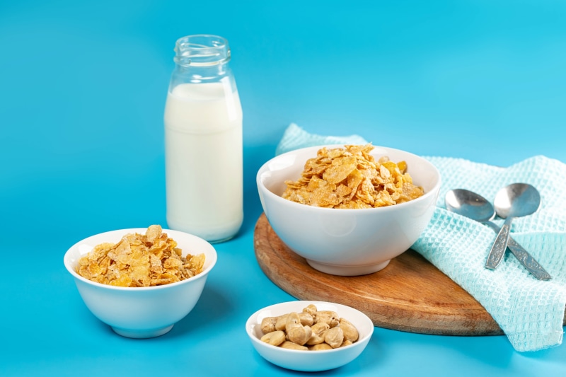 Cereal with Milk and Nuts