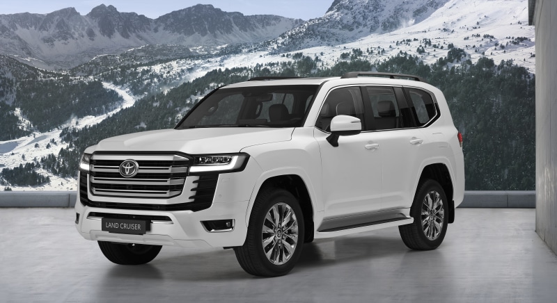 White 2021 Toyota Land Cruiser (EU-spec) 300
