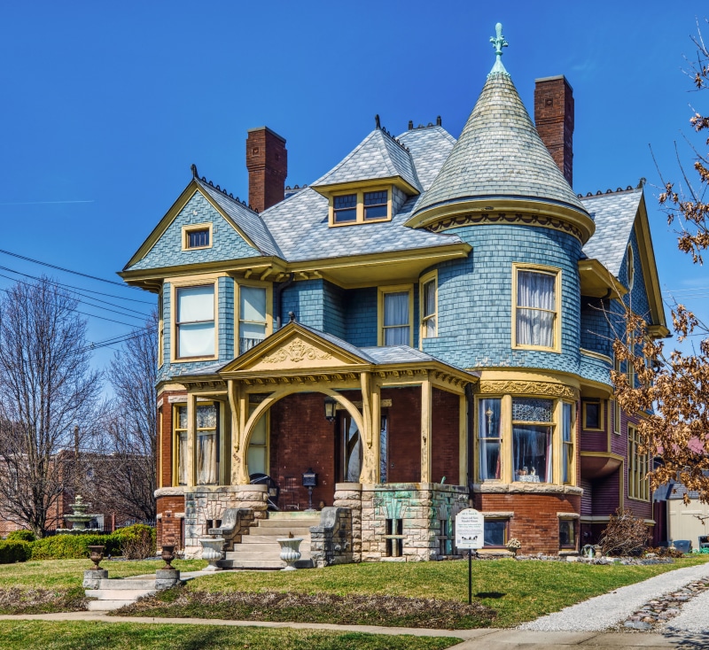 Victorian Mansion in Bloomington, Illinois, USA