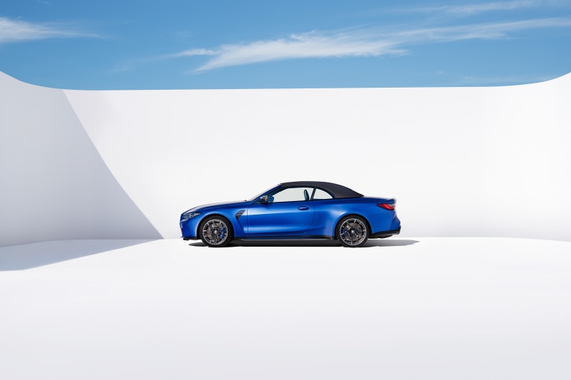 Blue BMW M4 Competition M xDrive Cabriolet