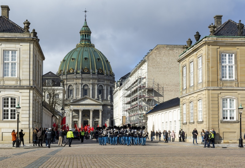 Amalienborg Palace Square, Copenhagen, Denmark