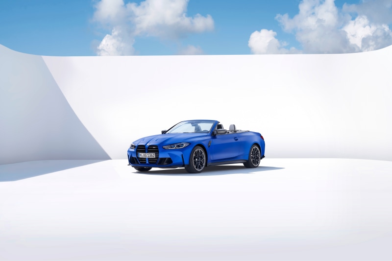 Blue BMW M4 Competition M xDrive Cabriolet
