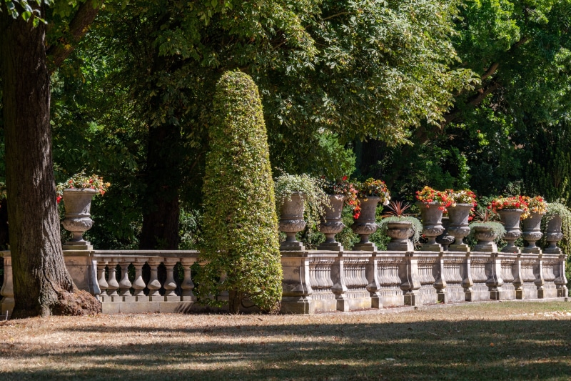 Park Sanssouci Potsdam Germany Stone Balustrade with Urns