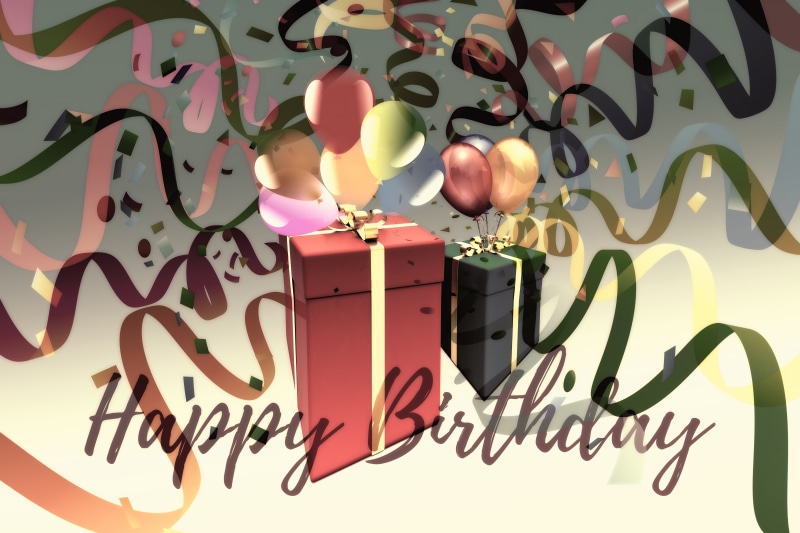 Happy Birthday Gifts and Balloons