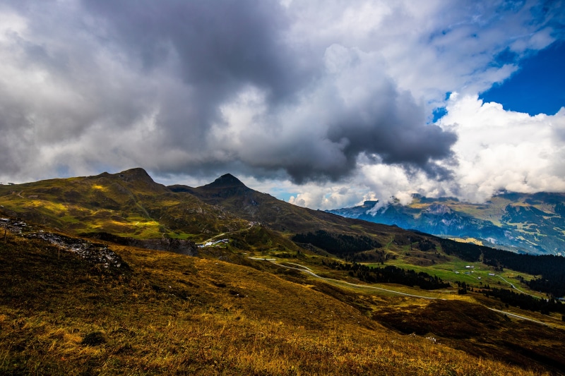Mountains and Clouds in the Alps, Switzerland
