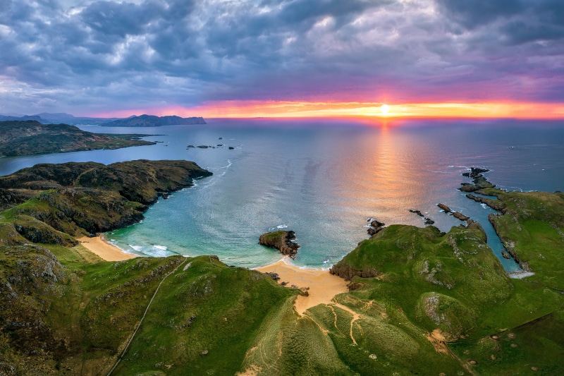 4K Donegal Ireland Coast Sunset
