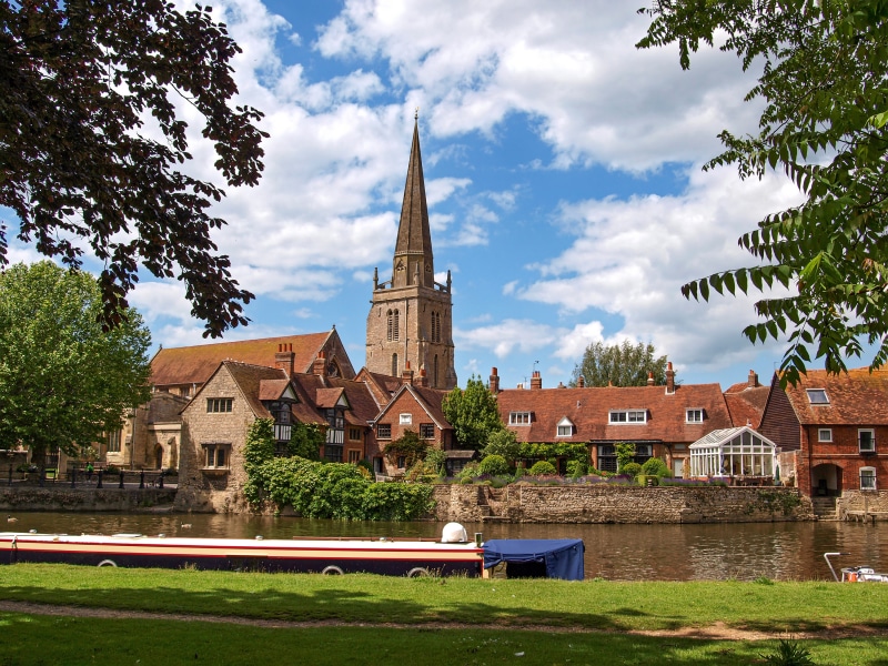 Abingdon, Oxfordshire, England with River and Church
