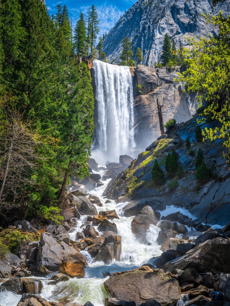Vernal Fall Waterfall in Yosemite National Park, California