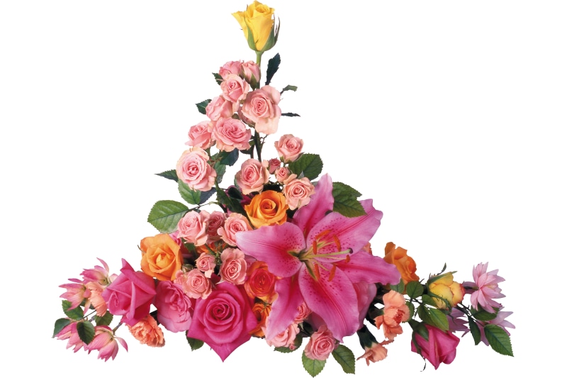 Bouquet of Roses and Lilies
