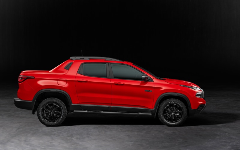 4K Red Fiat Toro Ultra Pickup Truck