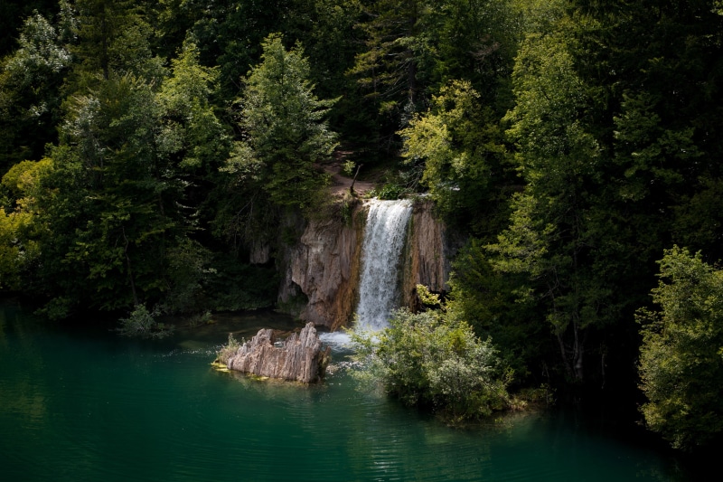 Waterfall in Plitvice Lakes National Park, Croatia