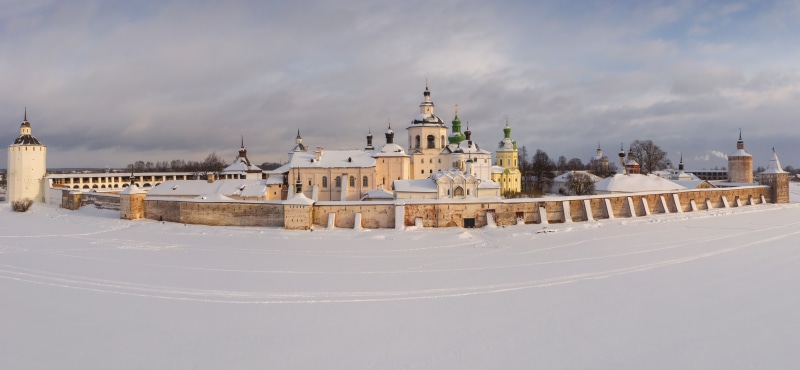 Kirillo-Belozersky Monastery in Russia during winter