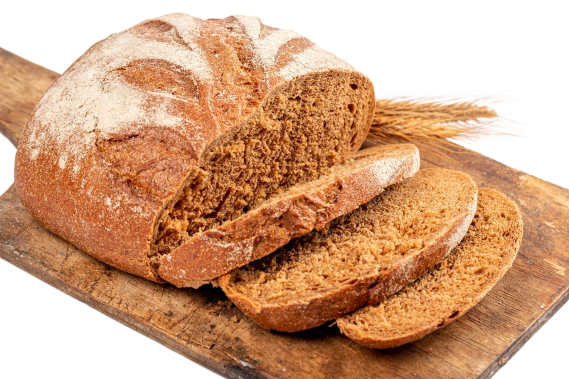 Bread on a cutting board