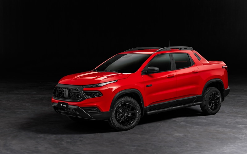 4K Red Fiat Toro Ultra Pickup Truck