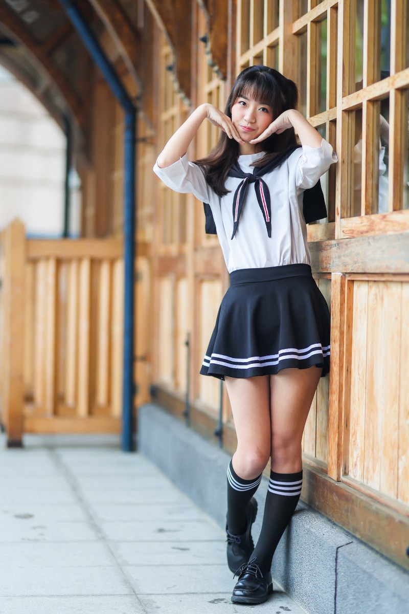 Asian, Pose, Uniform, Legs, Glance, Schoolgirls HD Phone Wallpaper ...