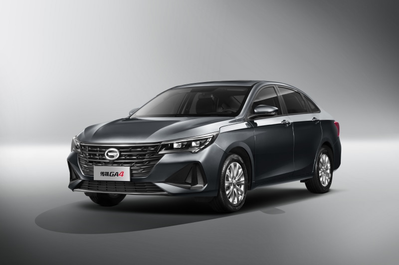 Trumpchi GA4 Plus sedan on gray background