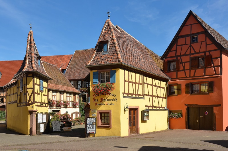 Half-timbered houses in Eguisheim, France