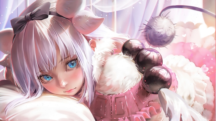 Cute Anime Girl in Detailed Art
