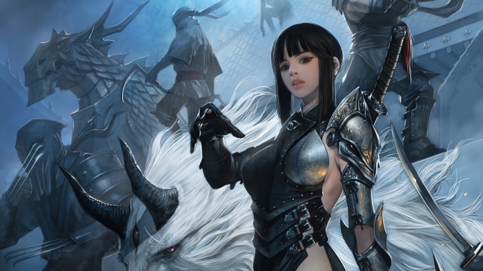 Fantasy Art of a Girl and Creatures