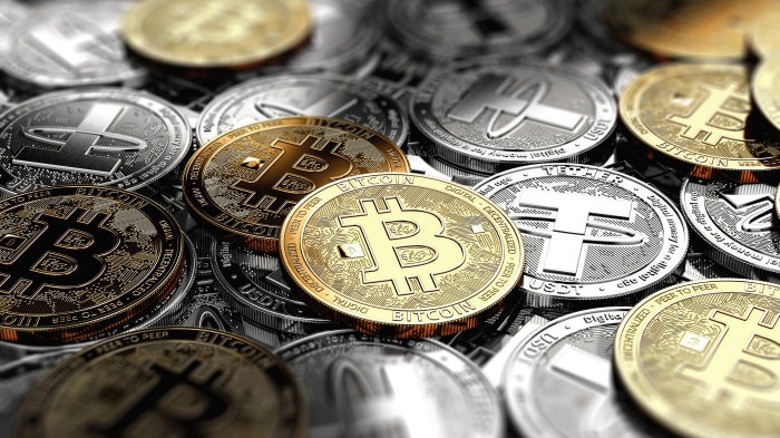Pile of Bitcoin and Cryptocurrency Coins 4K