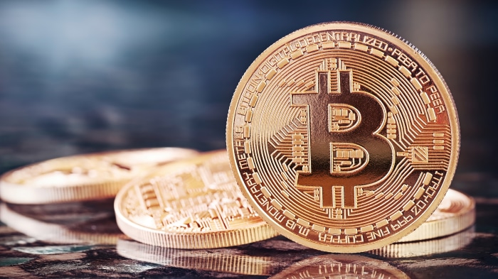 Bitcoin cryptocurrency coins 4K