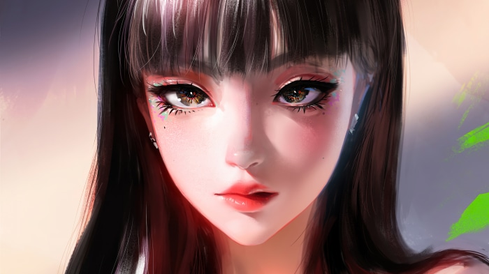 Beautiful Anime Girl Digital Art 4K