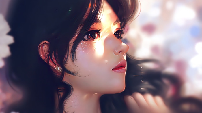 Beautiful Anime Girl Illustration in
