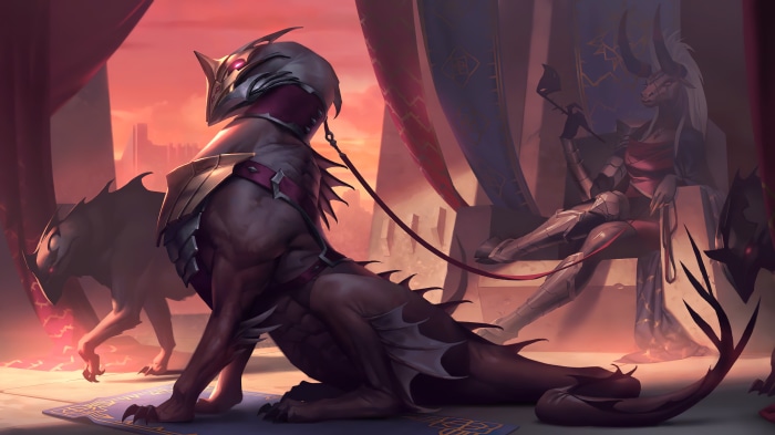 Obedient Drakehound from Legends of Runeterra 4K