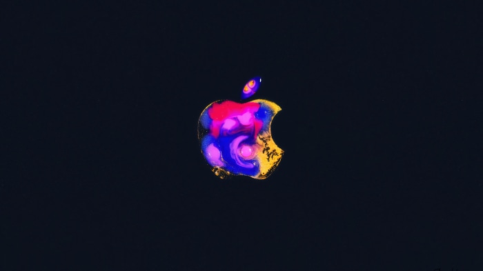 Colorful Apple Logo 4K