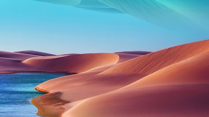 Desert dunes and water with Samsung Galaxy 4K