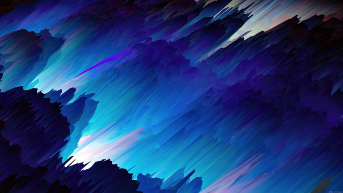 Abstract blue digital art 4K