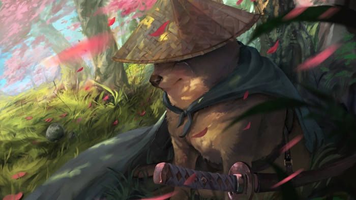 Shiba Samurai Warrior 4K