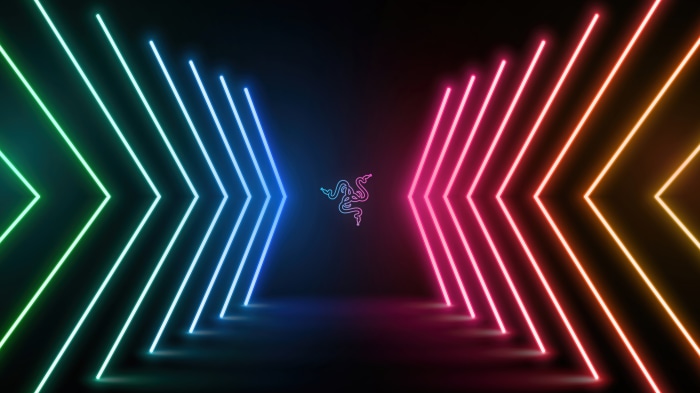 Razer Logo Neon Lights 4K