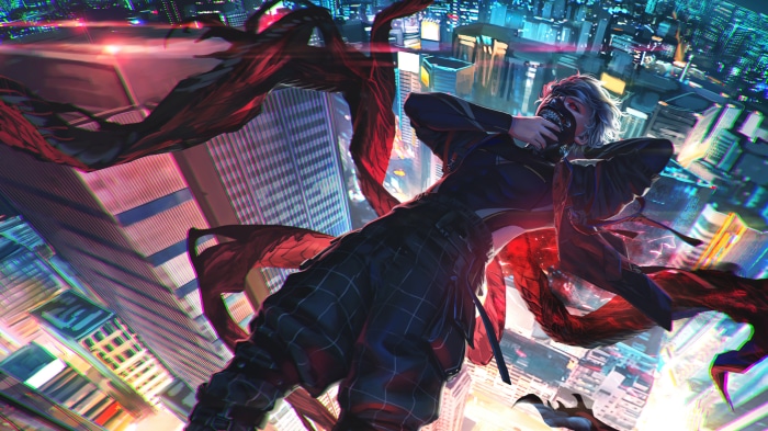 Ken Kaneki with Kagune from Tokyo Ghoul Art