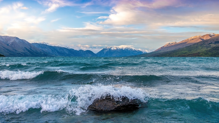 Lake Ohau with Snow-Capped Mountains, New Zealand 4K