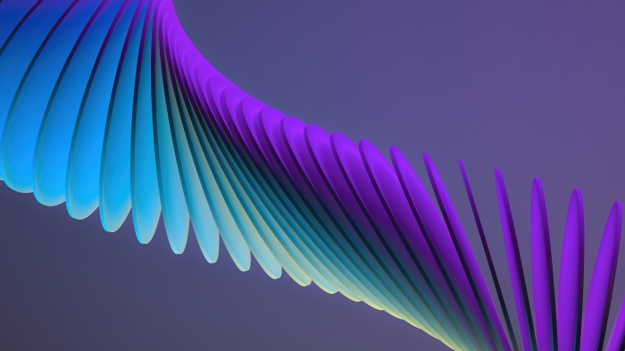 Abstract 3D render of blue and purple pattern
