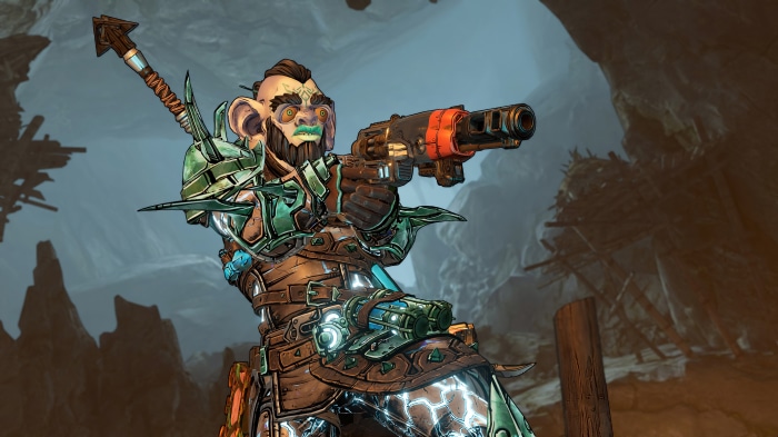 Tiny Tina's Wonderlands character with gun