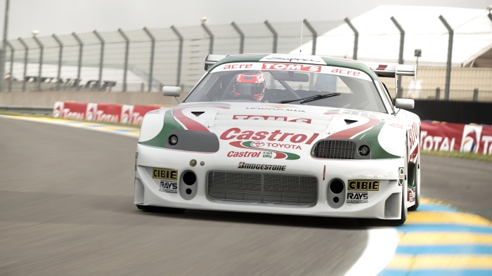 Castrol Toyota Supra GT-R race car on track