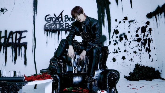 Beomgyu from Tomorrow X Together in 'Good Boy Gone Bad' concept