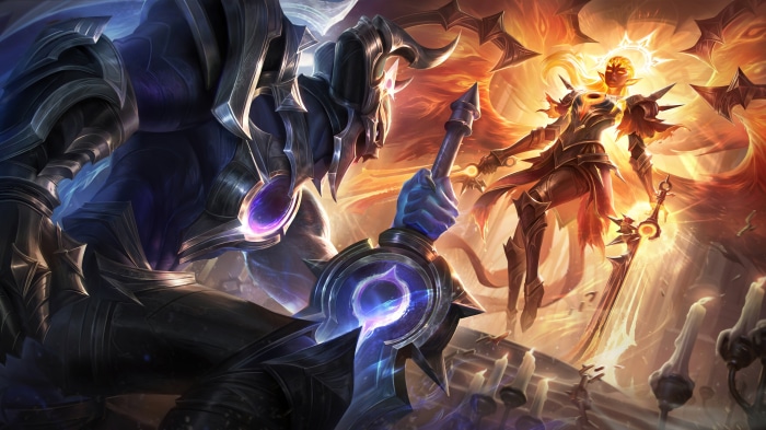 Solar Eclipse Kayle vs Lunar Eclipse Aatrox from League of Legends 4K