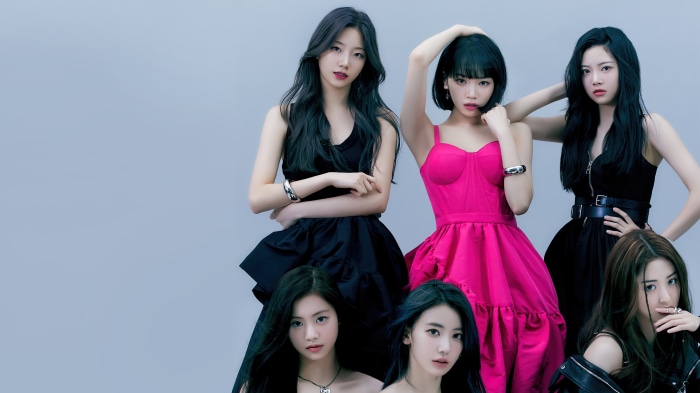 LE SSERAFIM Kpop Group Portrait in