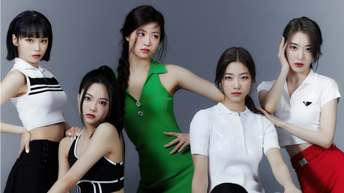 Le Sserafim Kpop Members in Stylish Attire