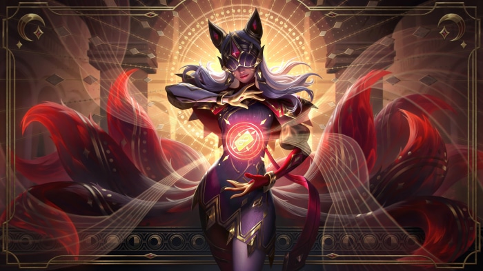 Ahri from League of Legends Arcana Skin Splash Art 4K