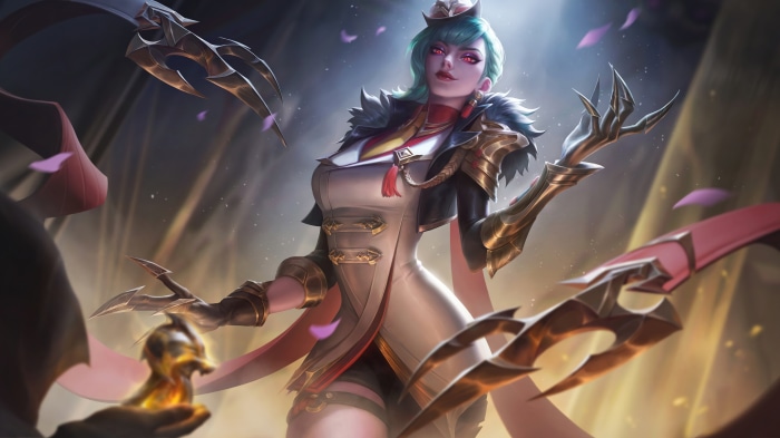 Evelynn from League of Legends Glorious Crimson Skin Splash Art 4K
