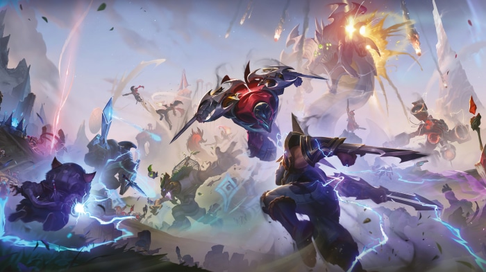 Zed and allies in battle from League of Legends 4K