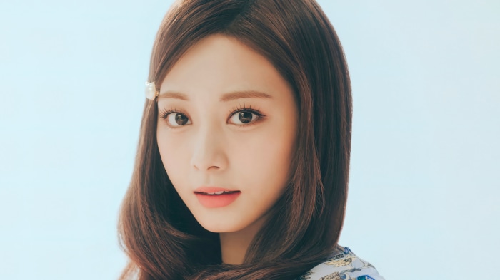 Tzuyu from TWICE in blue concept 4K
