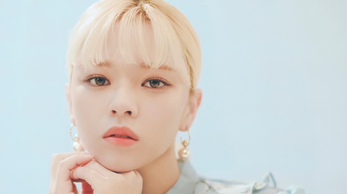 Jeongyeon from TWICE in blue concept 4K