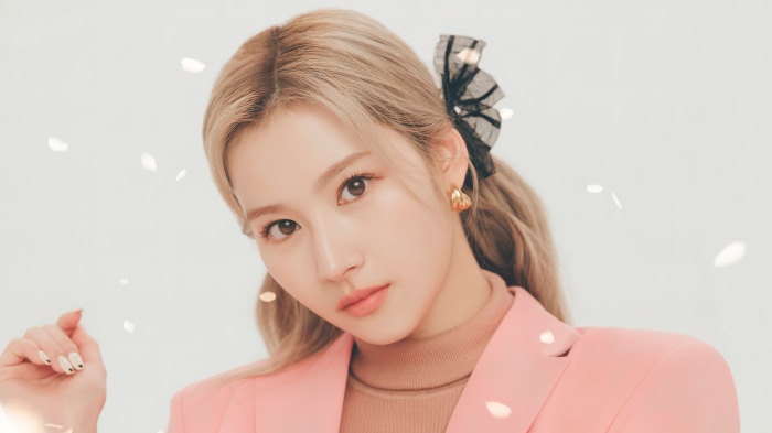 Sana from TWICE in pink concept 4K