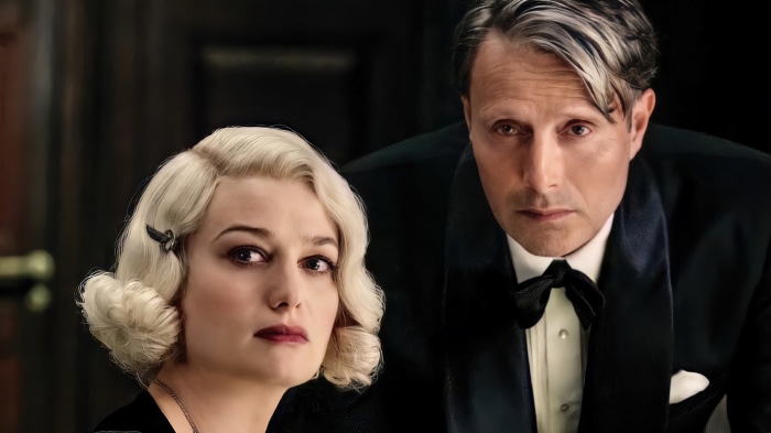 Queenie Goldstein and Gellert Grindelwald from Fantastic Beasts 3 4K