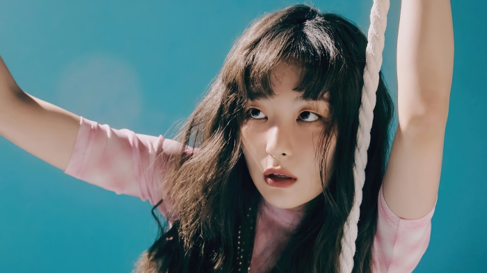 Seulgi from Red Velvet on a swing